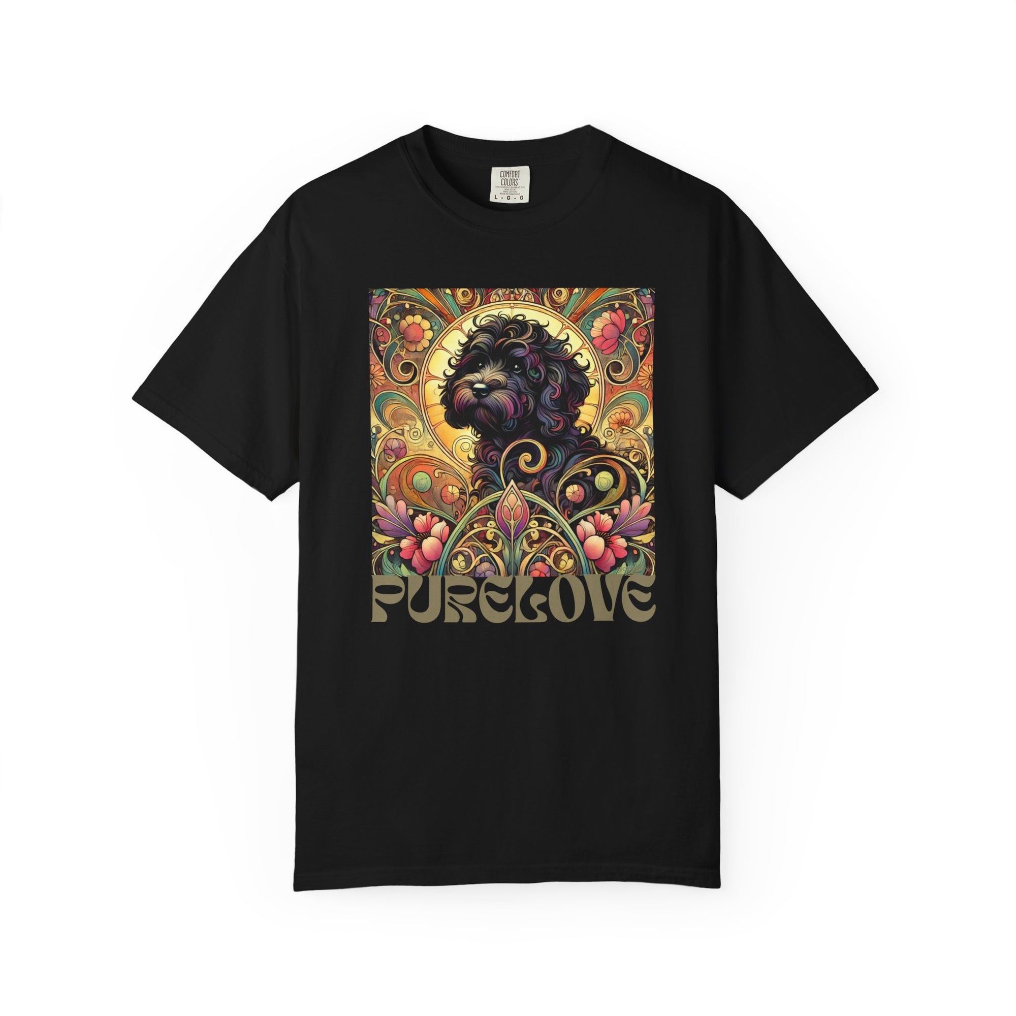 Black Cavoodle/Cockapoo Vintage Graphic T-Shirt – Unisex Cotton Tee for Dog Lovers