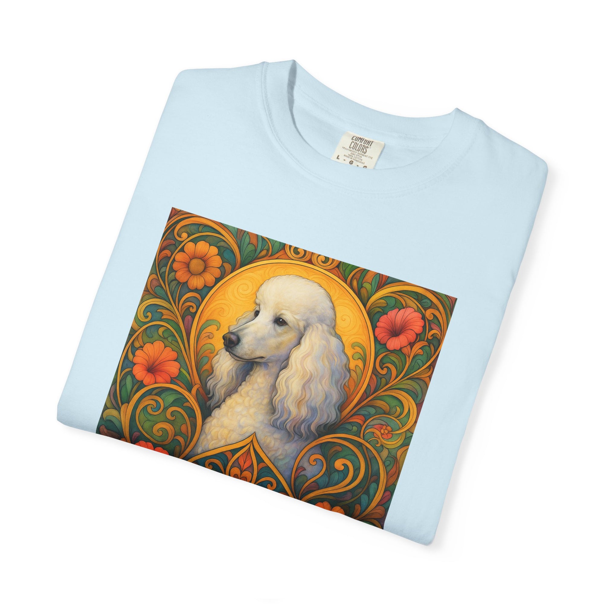 White Poodle Vintage Graphic T-Shirt – Unisex Cotton Tee for Dog Lovers
