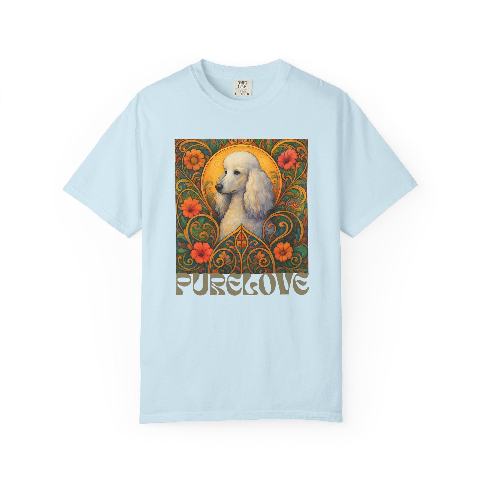White Poodle Vintage Graphic T-Shirt – Unisex Cotton Tee for Dog Lovers