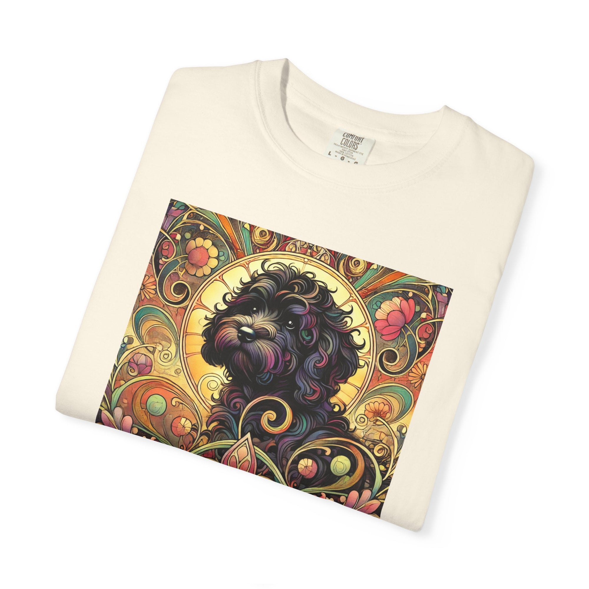 Black Cavoodle/Cockapoo Vintage Graphic T-Shirt – Unisex Cotton Tee for Dog Lovers