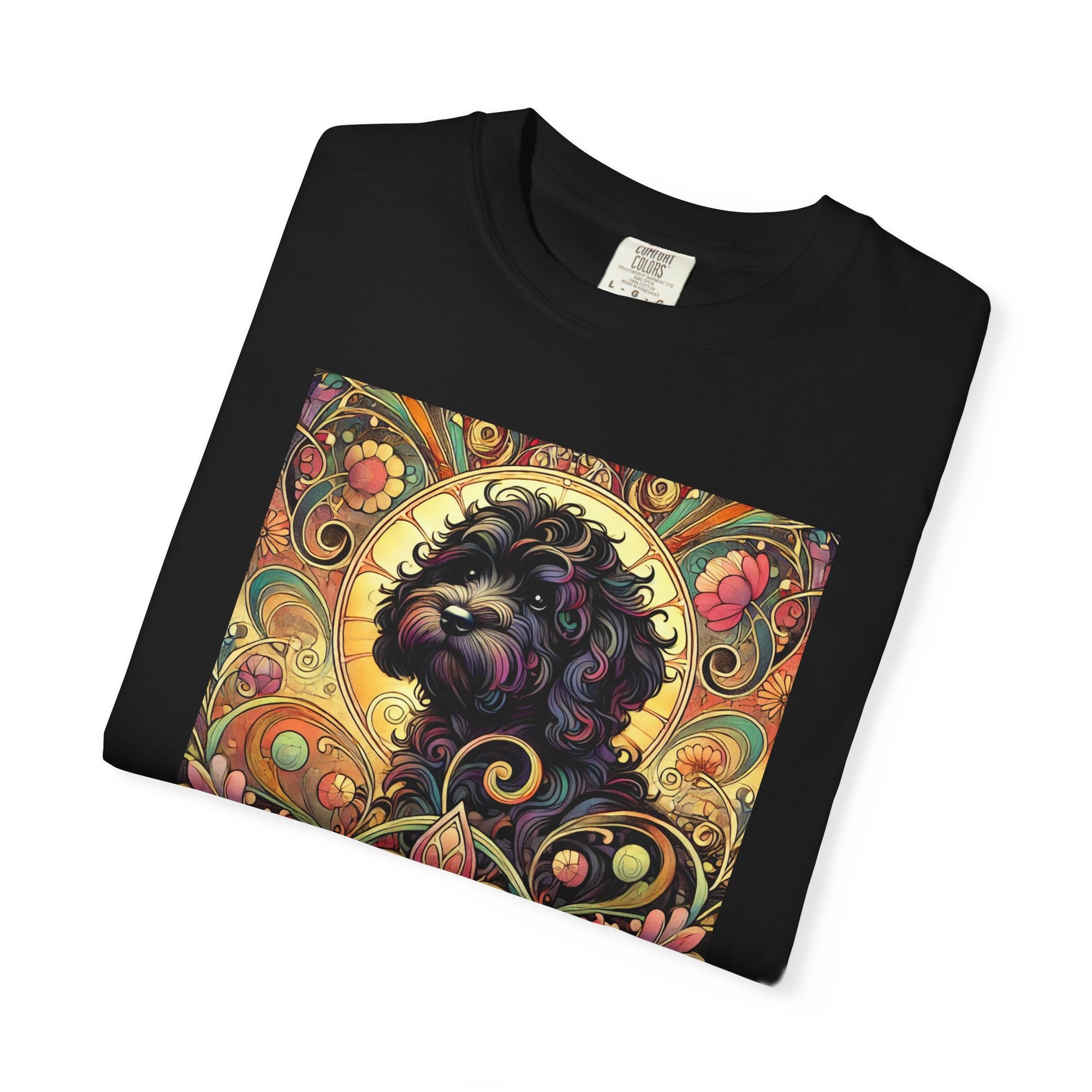 Black Cavoodle/Cockapoo Vintage Graphic T-Shirt – Unisex Cotton Tee for Dog Lovers