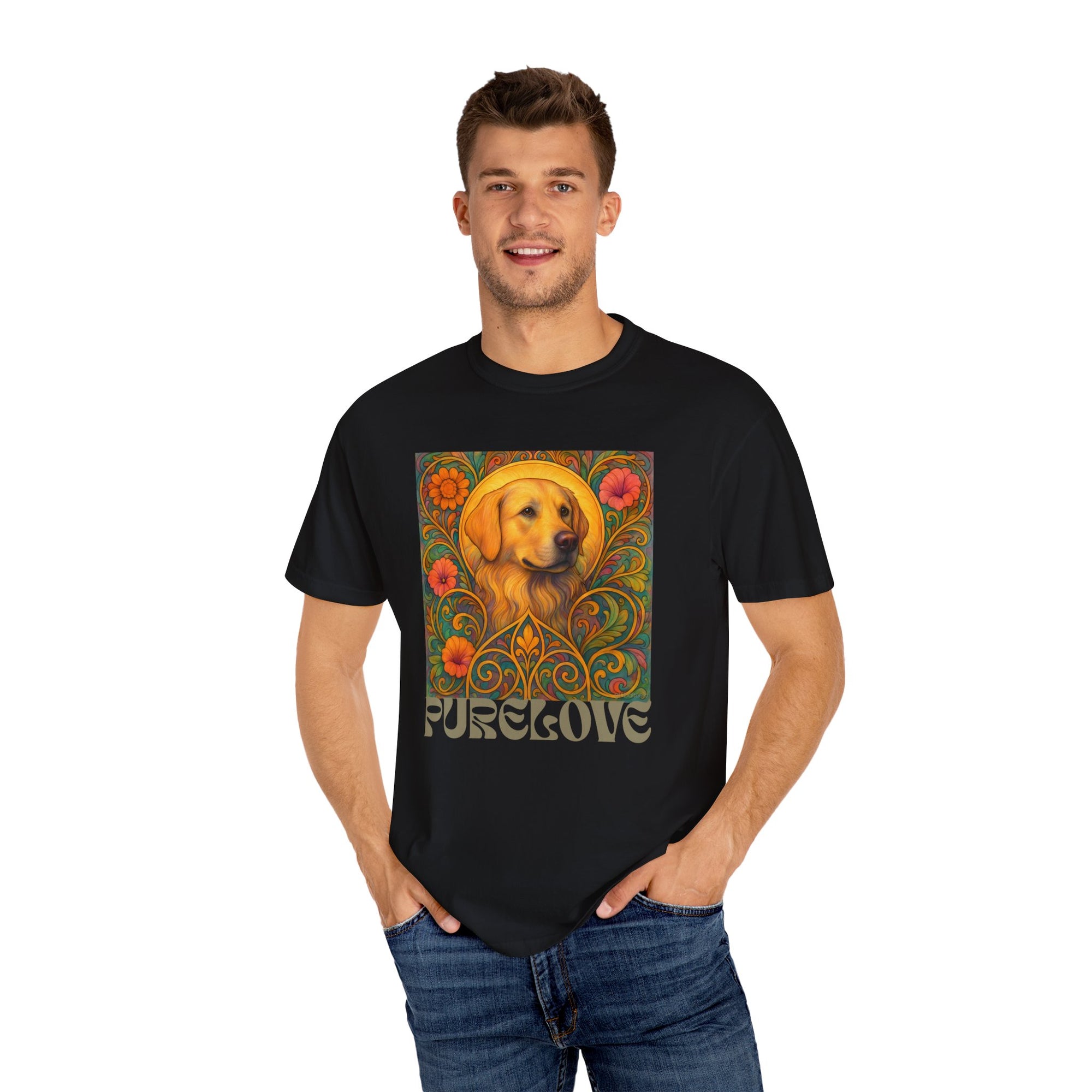 Golden Labrador Vintage Graphic T-shirt - Unisex Cotton Tee for Dog Lovers