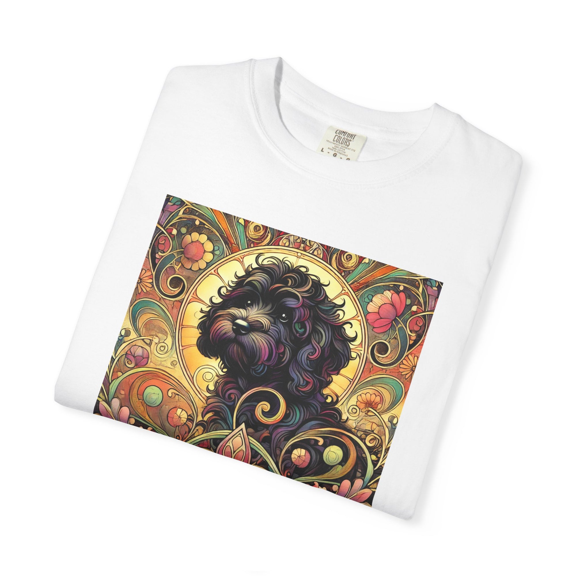 Black Cavoodle/Cockapoo Vintage Graphic T-Shirt – Unisex Cotton Tee for Dog Lovers