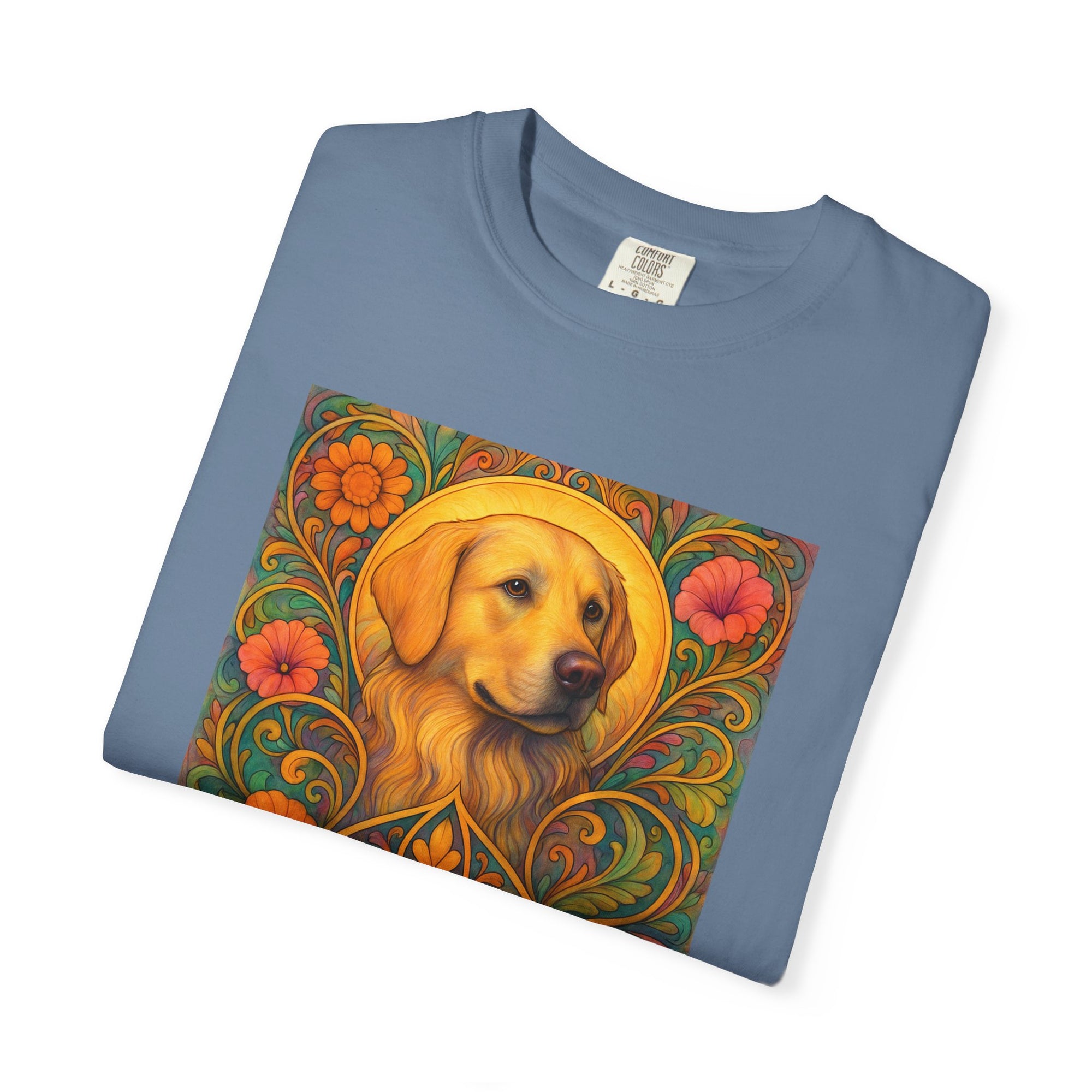 Golden Labrador Vintage Graphic T-shirt - Unisex Cotton Tee for Dog Lovers