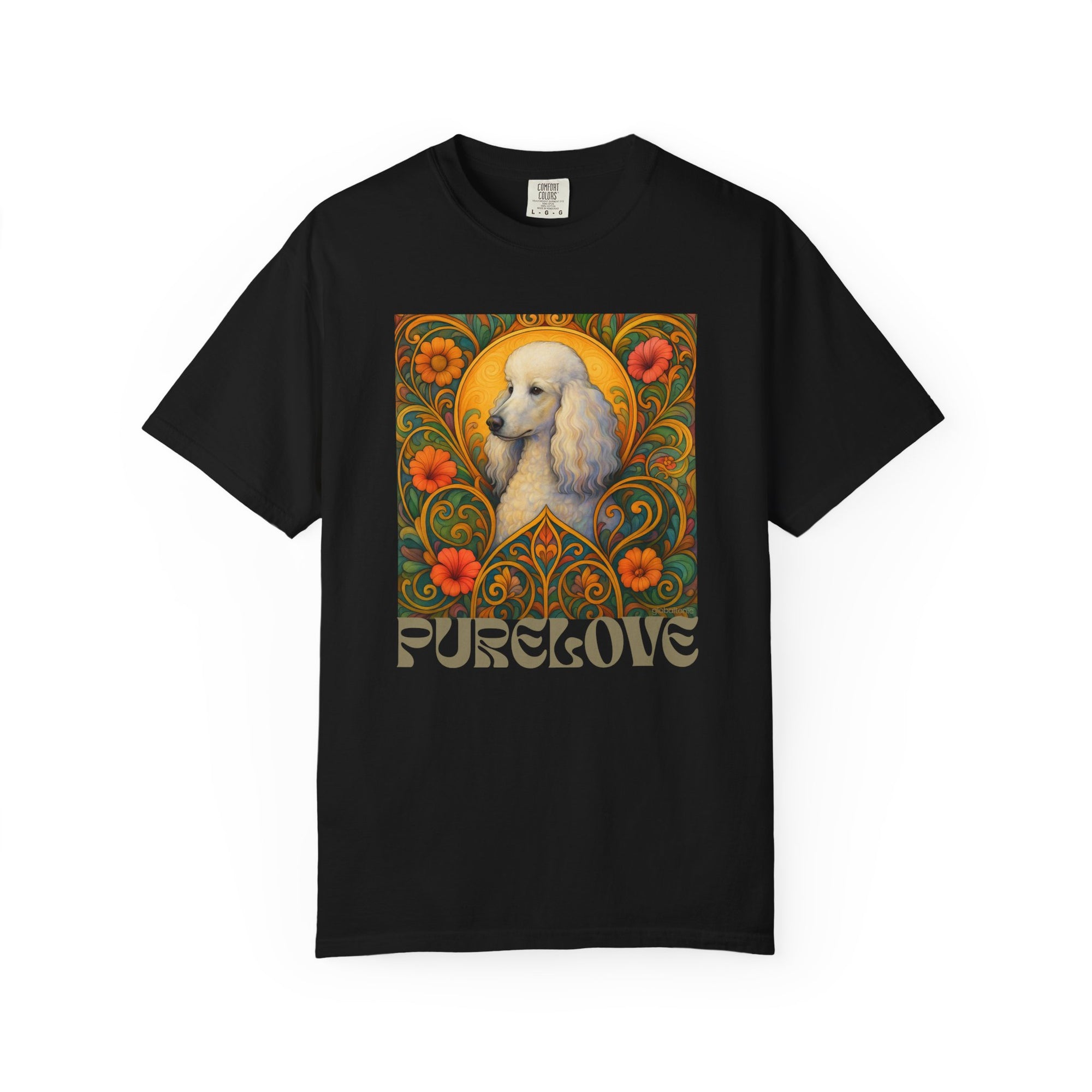 White Poodle Vintage Graphic T-Shirt – Unisex Cotton Tee for Dog Lovers