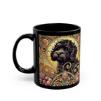 Black Cavoodle Cockapoo Dog Lover Black Mug – Vintage Pet Themed Cup for Gifts & Home Decor