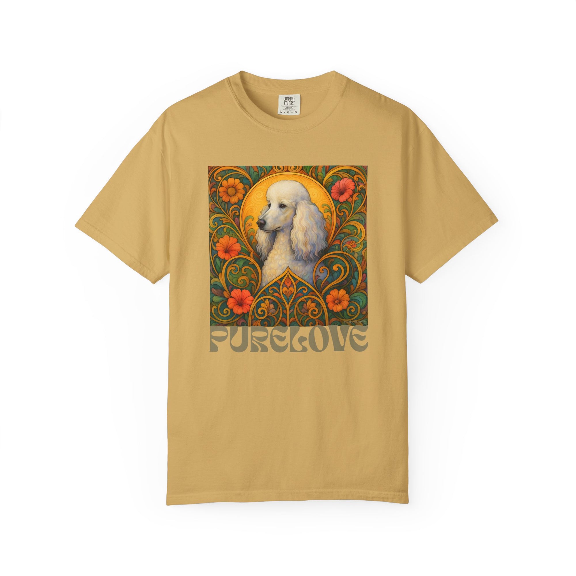 White Poodle Vintage Graphic T-Shirt – Unisex Cotton Tee for Dog Lovers