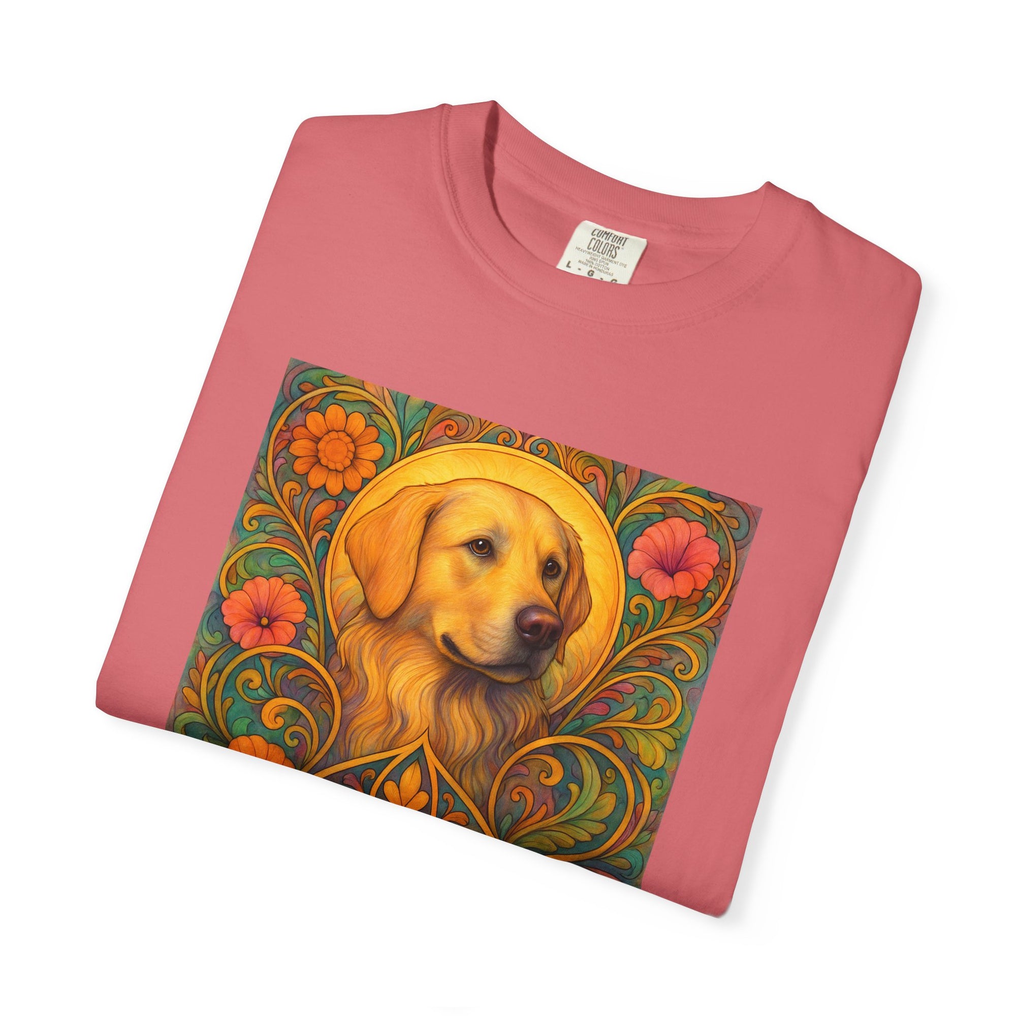 Golden Labrador Vintage Graphic T-shirt - Unisex Cotton Tee for Dog Lovers