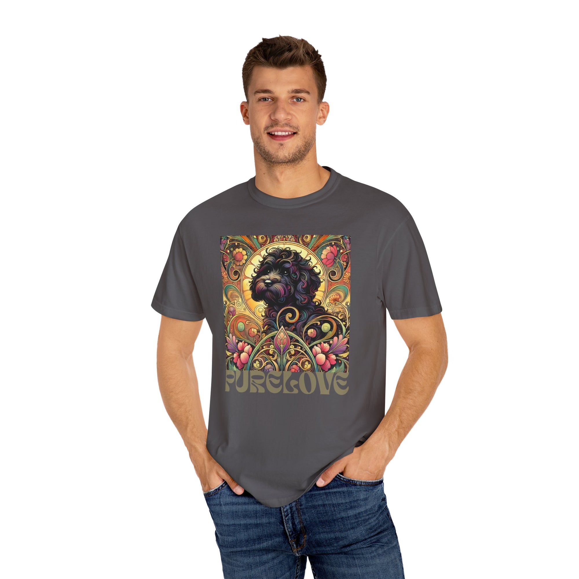 Black Cavoodle/Cockapoo Vintage Graphic T-Shirt – Unisex Cotton Tee for Dog Lovers