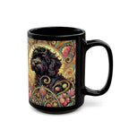 Black Cavoodle Cockapoo Dog Lover Black Mug – Vintage Pet Themed Cup for Gifts & Home Decor