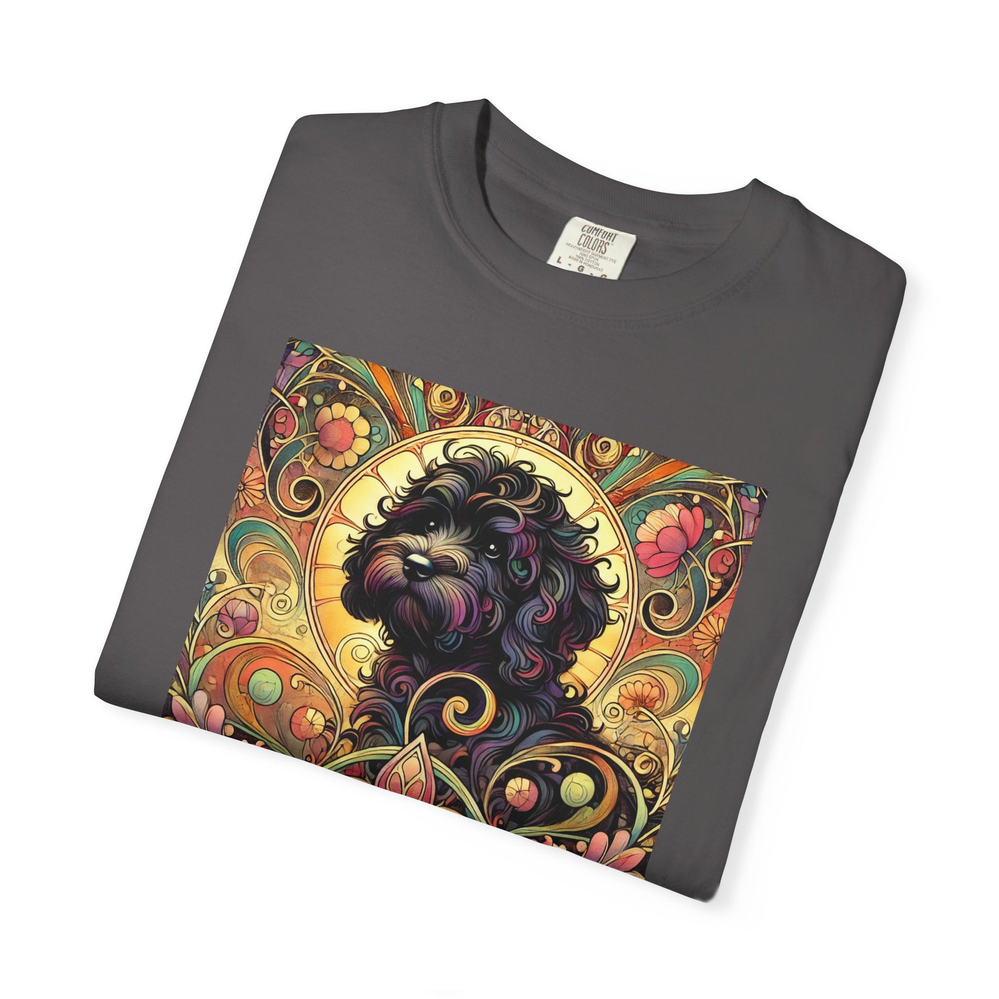 Black Cavoodle/Cockapoo Vintage Graphic T-Shirt – Unisex Cotton Tee for Dog Lovers