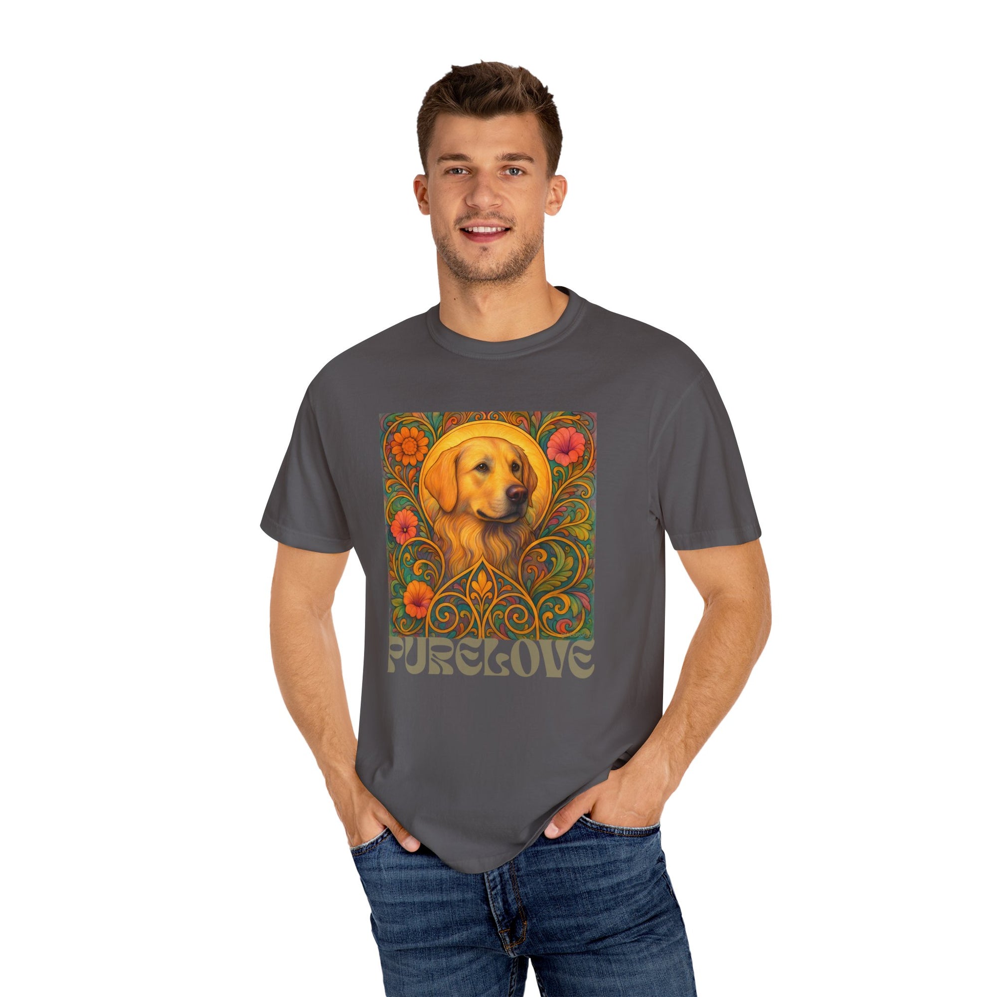 Golden Labrador Vintage Graphic T-shirt - Unisex Cotton Tee for Dog Lovers
