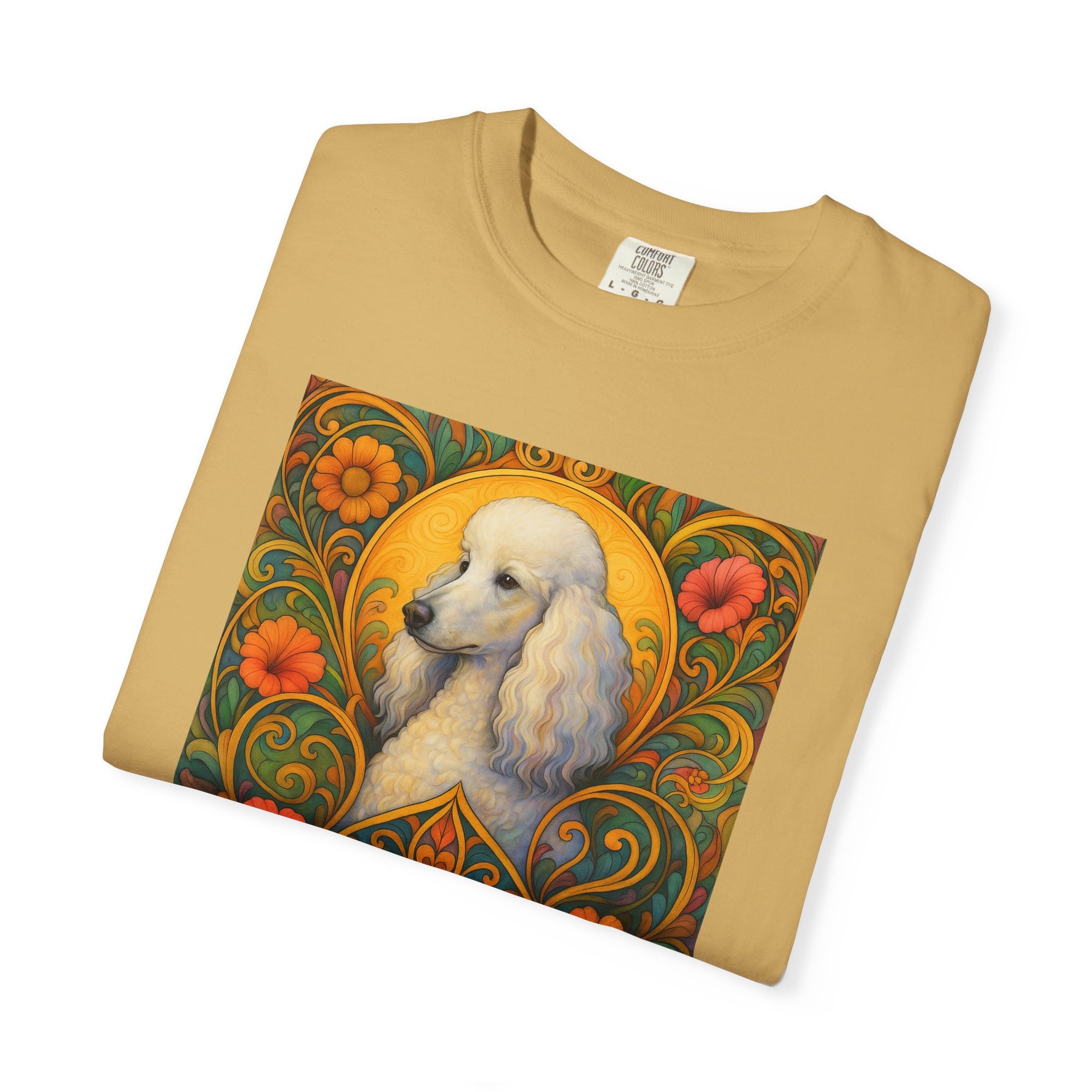 White Poodle Vintage Graphic T-Shirt – Unisex Cotton Tee for Dog Lovers