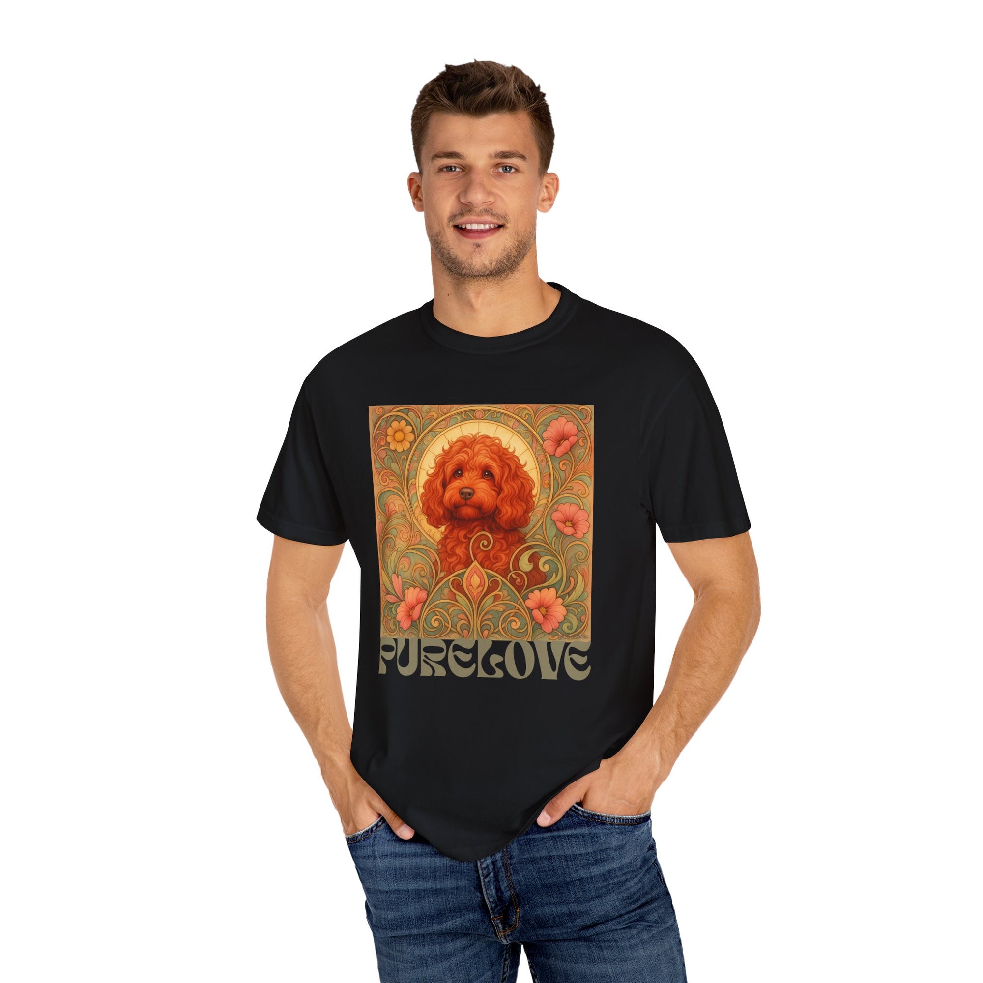 Strawberry Cockapoo/Cavoodle Vintage Graphic T-shirt -Unisex Cotton Tee for Dog Lovers