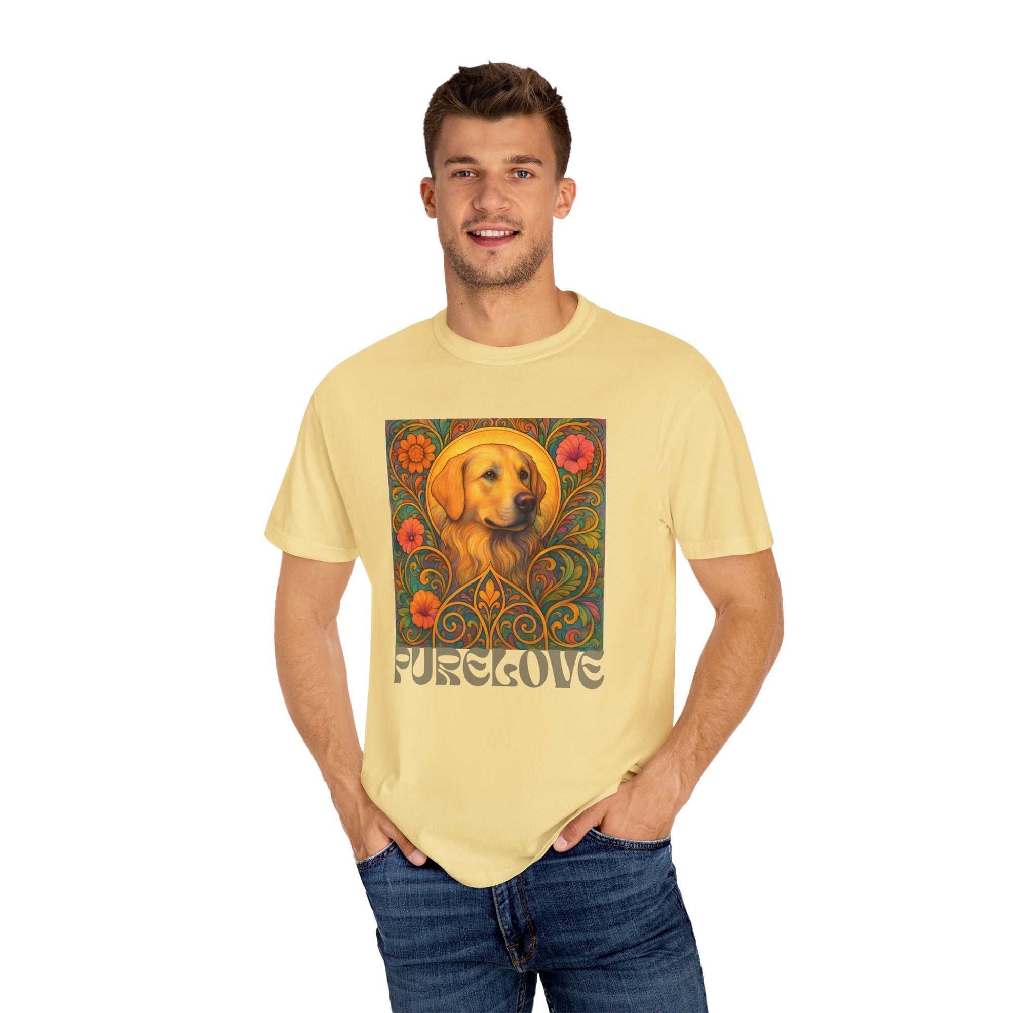 Golden Labrador Vintage Graphic T-shirt - Unisex Cotton Tee for Dog Lovers
