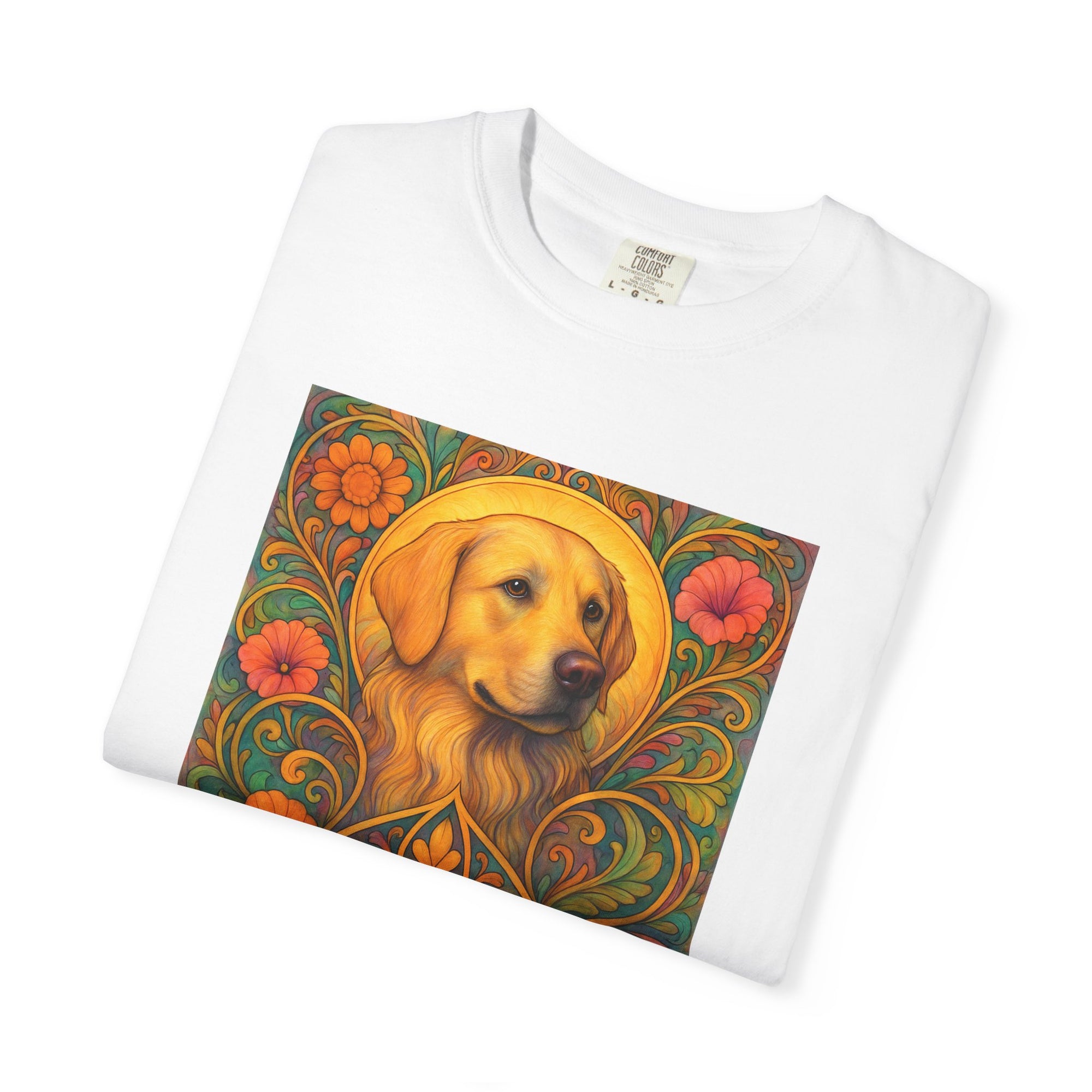 Golden Labrador Vintage Graphic T-shirt - Unisex Cotton Tee for Dog Lovers