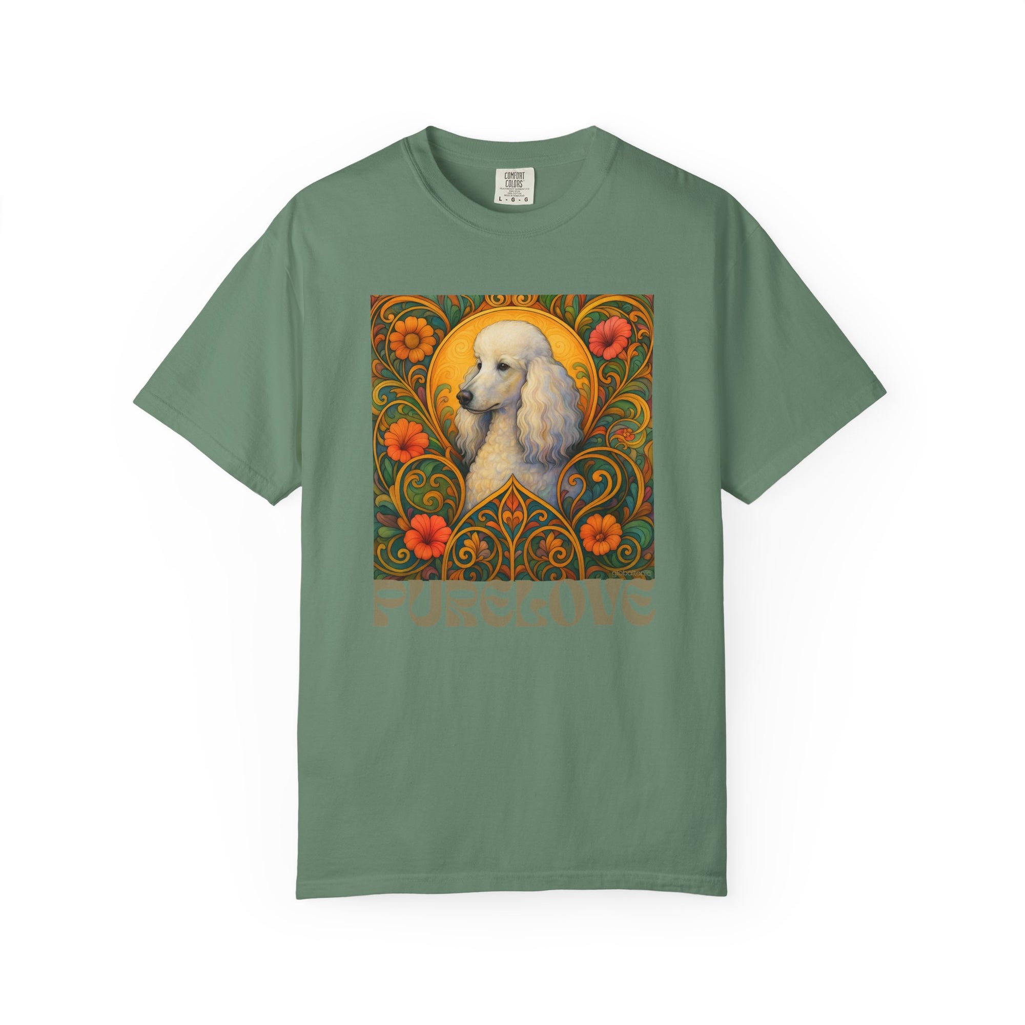 White Poodle Vintage Graphic T-Shirt – Unisex Cotton Tee for Dog Lovers