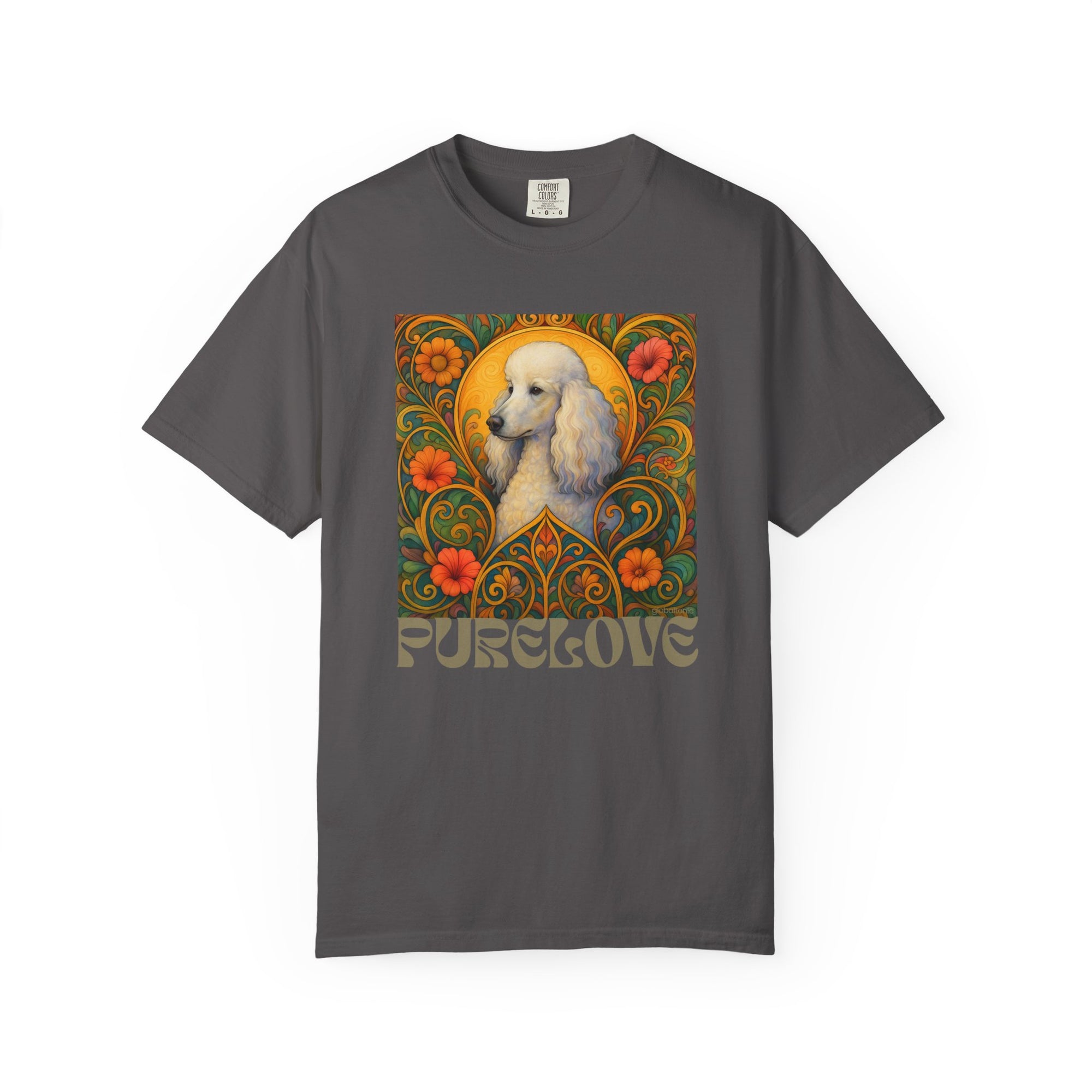 White Poodle Vintage Graphic T-Shirt – Unisex Cotton Tee for Dog Lovers