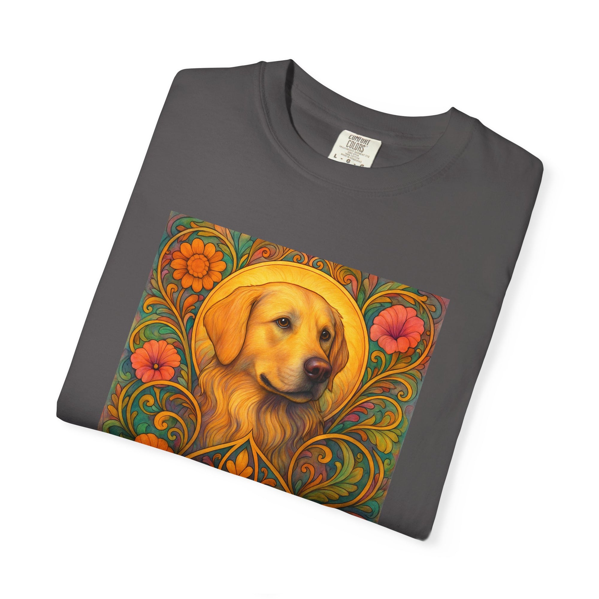 Golden Labrador Vintage Graphic T-shirt - Unisex Cotton Tee for Dog Lovers