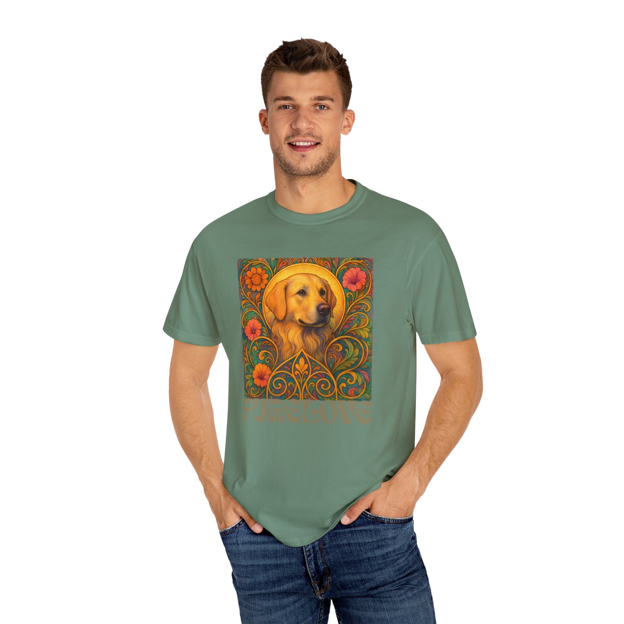Golden Labrador Vintage Graphic T-shirt - Unisex Cotton Tee for Dog Lovers
