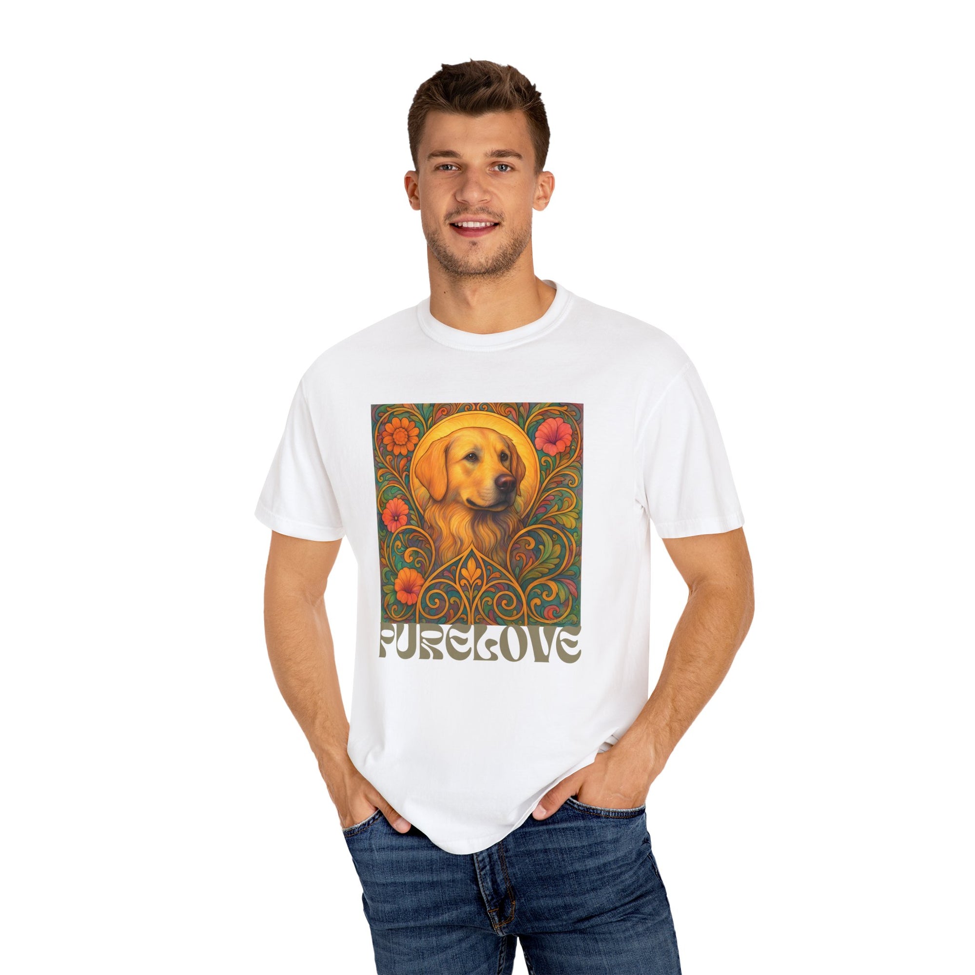 Golden Labrador Vintage Graphic T-shirt - Unisex Cotton Tee for Dog Lovers