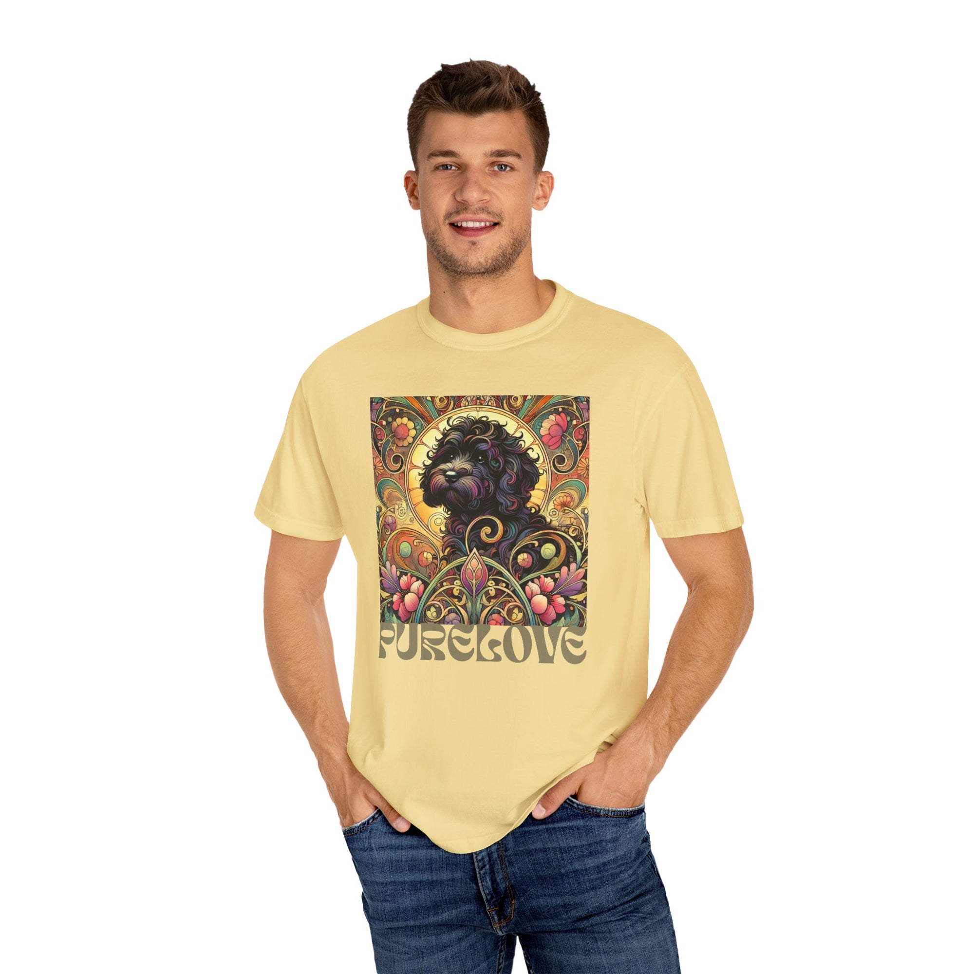 Black Cavoodle/Cockapoo Vintage Graphic T-Shirt – Unisex Cotton Tee for Dog Lovers