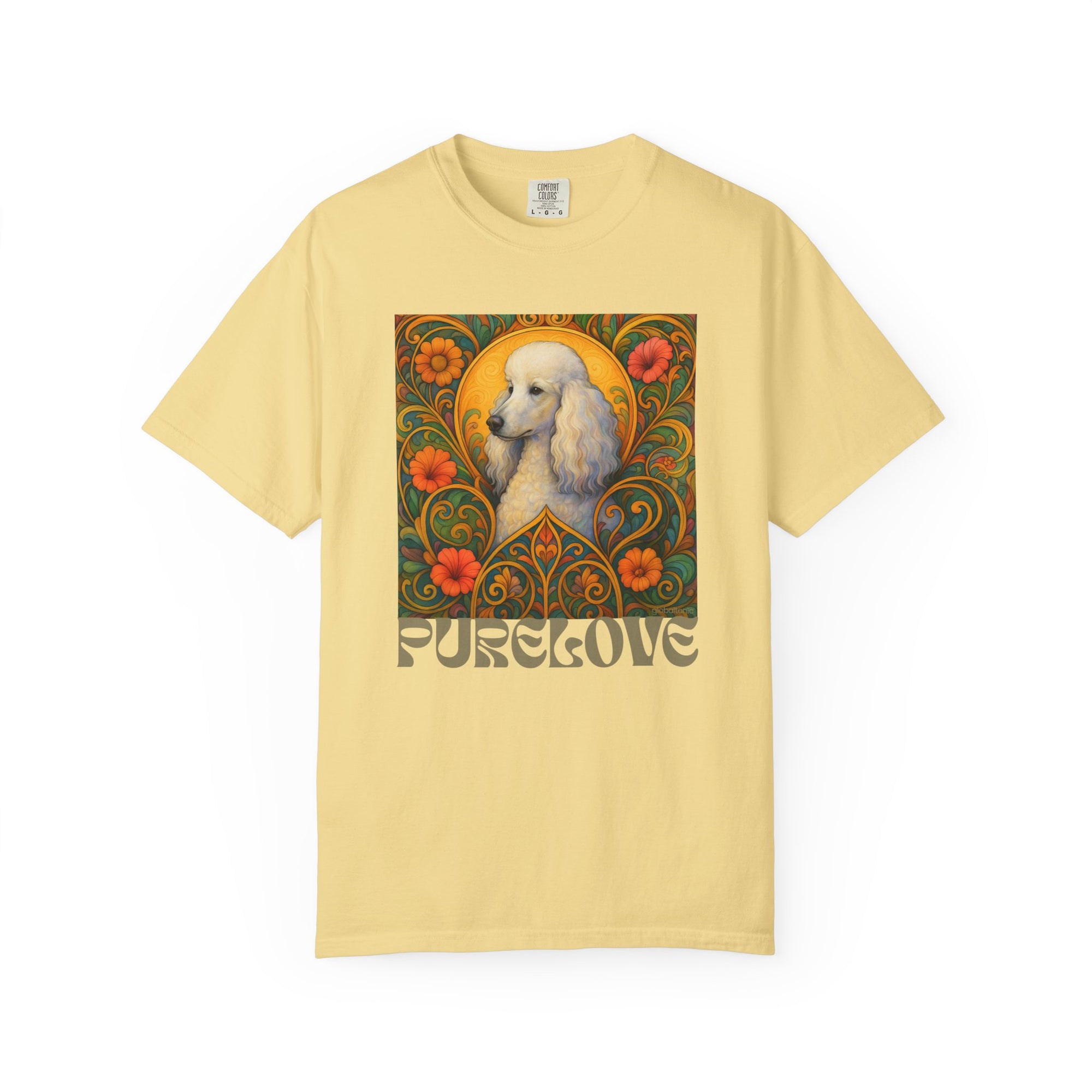 White Poodle Vintage Graphic T-Shirt – Unisex Cotton Tee for Dog Lovers