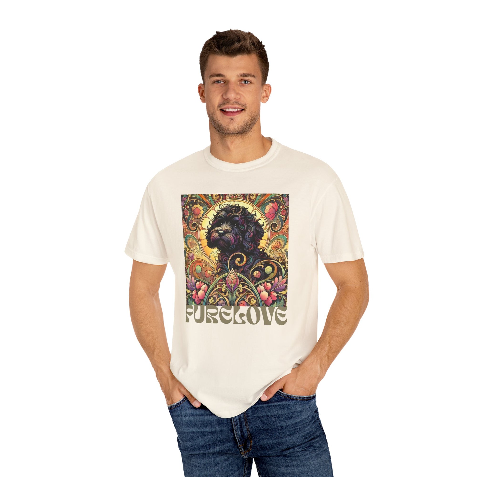 Black Cavoodle/Cockapoo Vintage Graphic T-Shirt – Unisex Cotton Tee for Dog Lovers