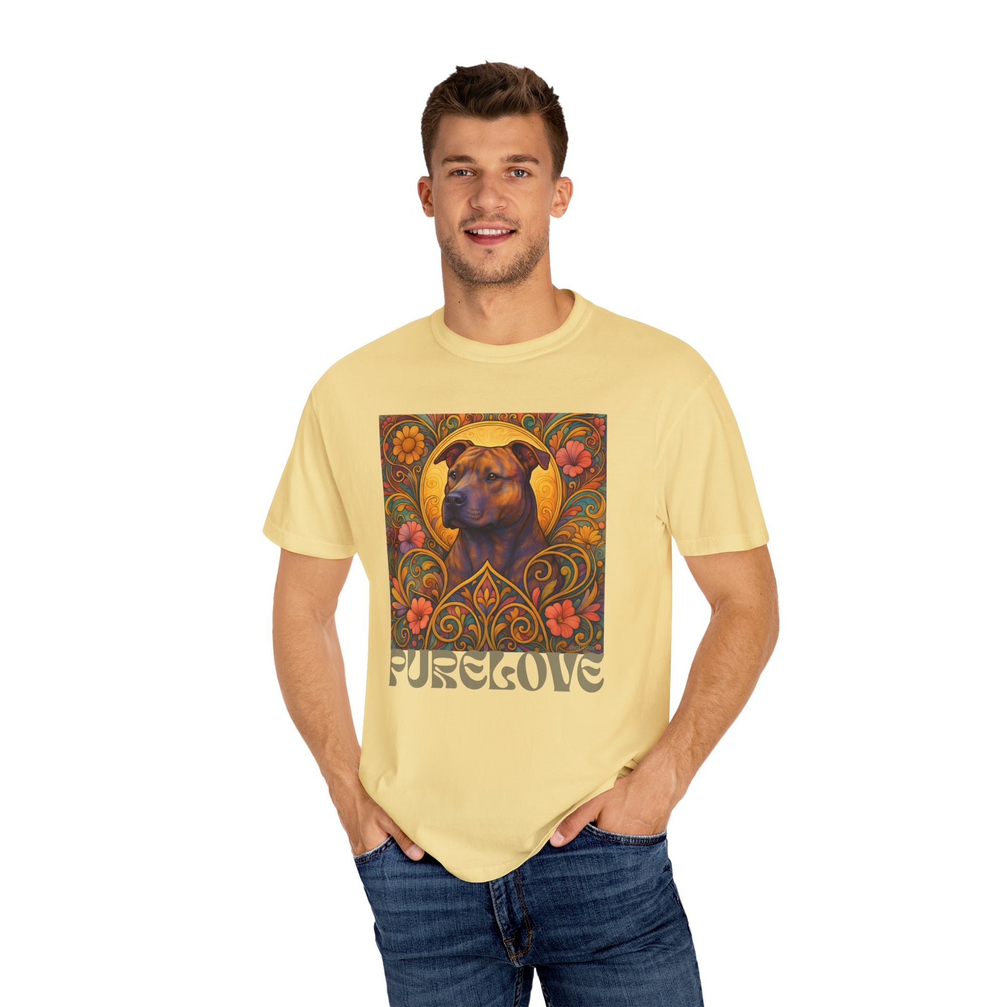 Staffy/Staffordshire Bull Terrier Brindle Vintage Graphic T-Shirt – Unisex Cotton Tee for Dog Lovers
