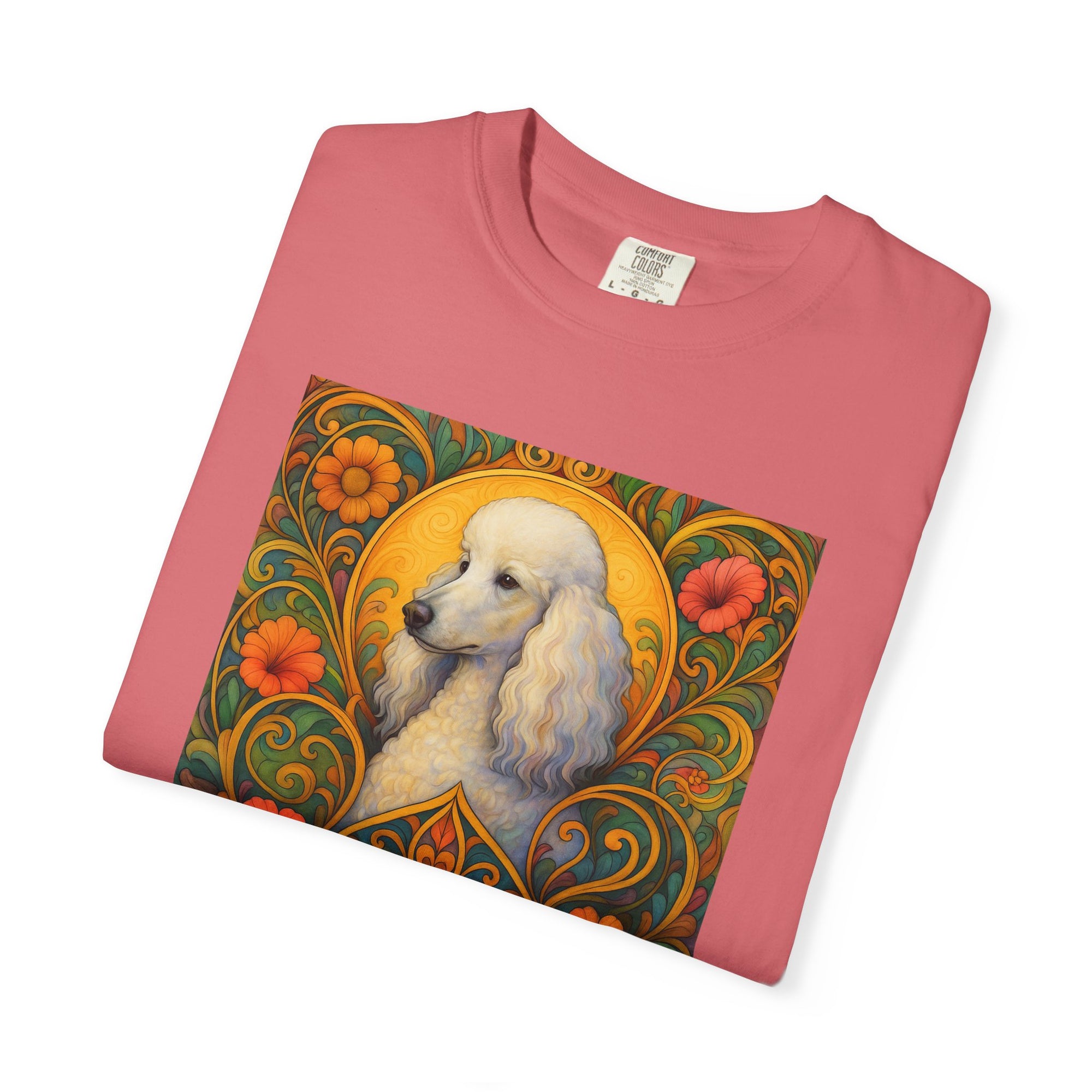 White Poodle Vintage Graphic T-Shirt – Unisex Cotton Tee for Dog Lovers