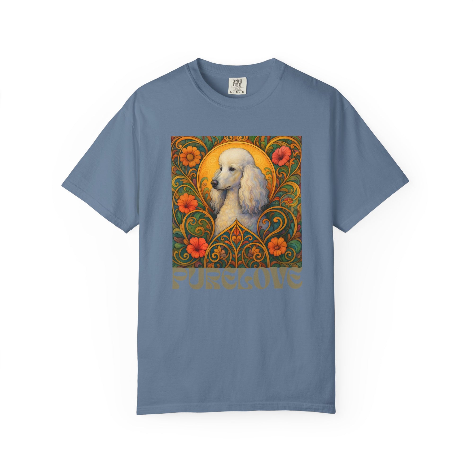White Poodle Vintage Graphic T-Shirt – Unisex Cotton Tee for Dog Lovers