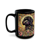 Black Cavoodle Cockapoo Dog Lover Black Mug – Vintage Pet Themed Cup for Gifts & Home Decor