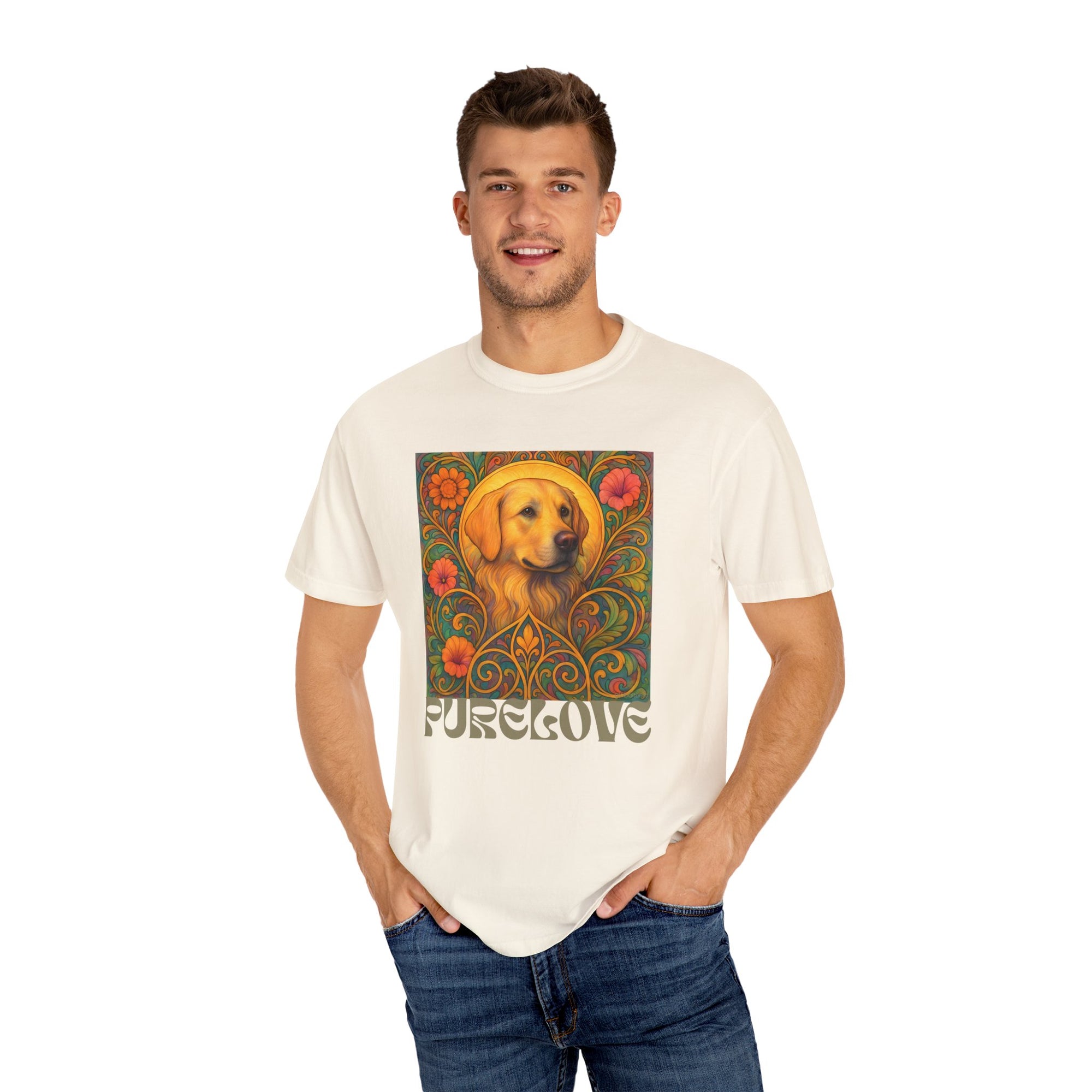 Golden Labrador Vintage Graphic T-shirt - Unisex Cotton Tee for Dog Lovers