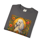 White Poodle Vintage Graphic T-Shirt – Unisex Cotton Tee for Dog Lovers