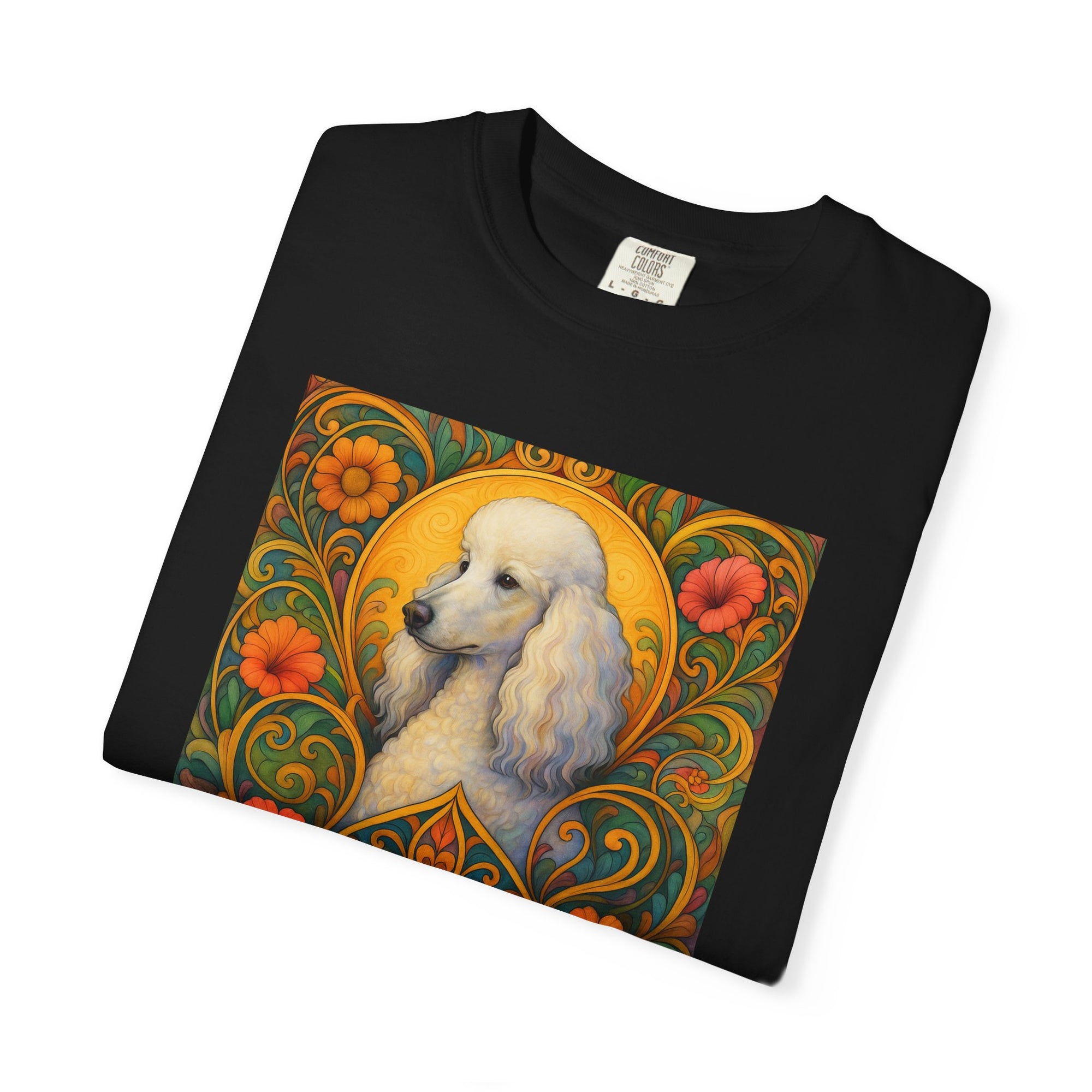 White Poodle Vintage Graphic T-Shirt – Unisex Cotton Tee for Dog Lovers