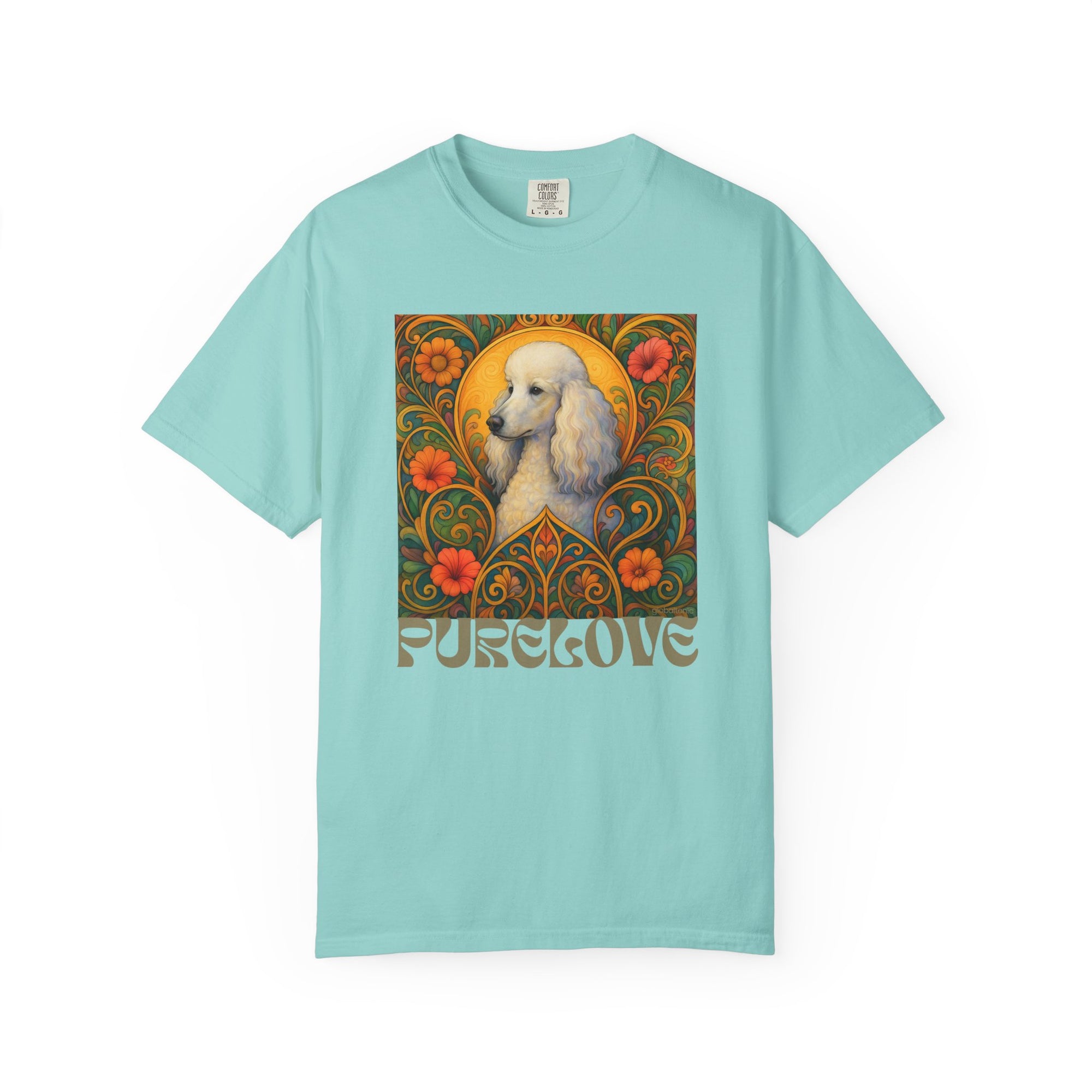 White Poodle Vintage Graphic T-Shirt – Unisex Cotton Tee for Dog Lovers