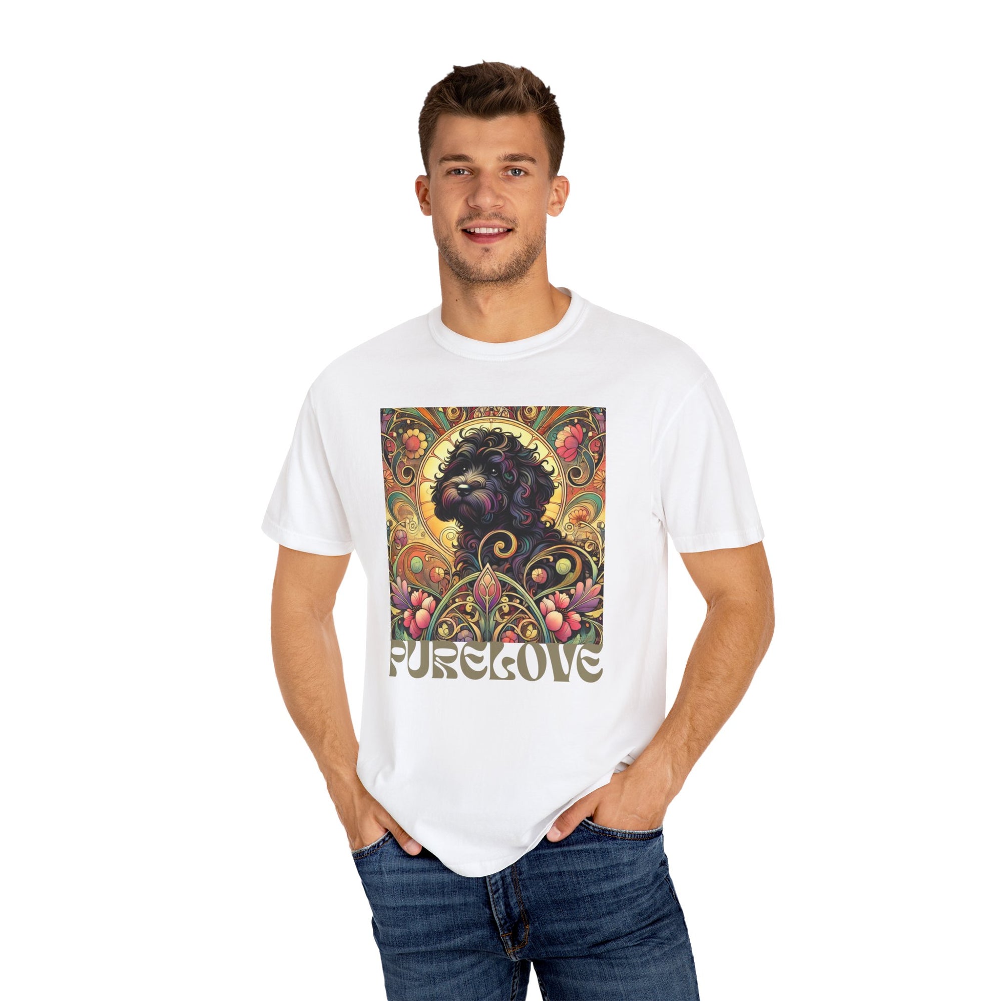 Black Cavoodle/Cockapoo Vintage Graphic T-Shirt – Unisex Cotton Tee for Dog Lovers