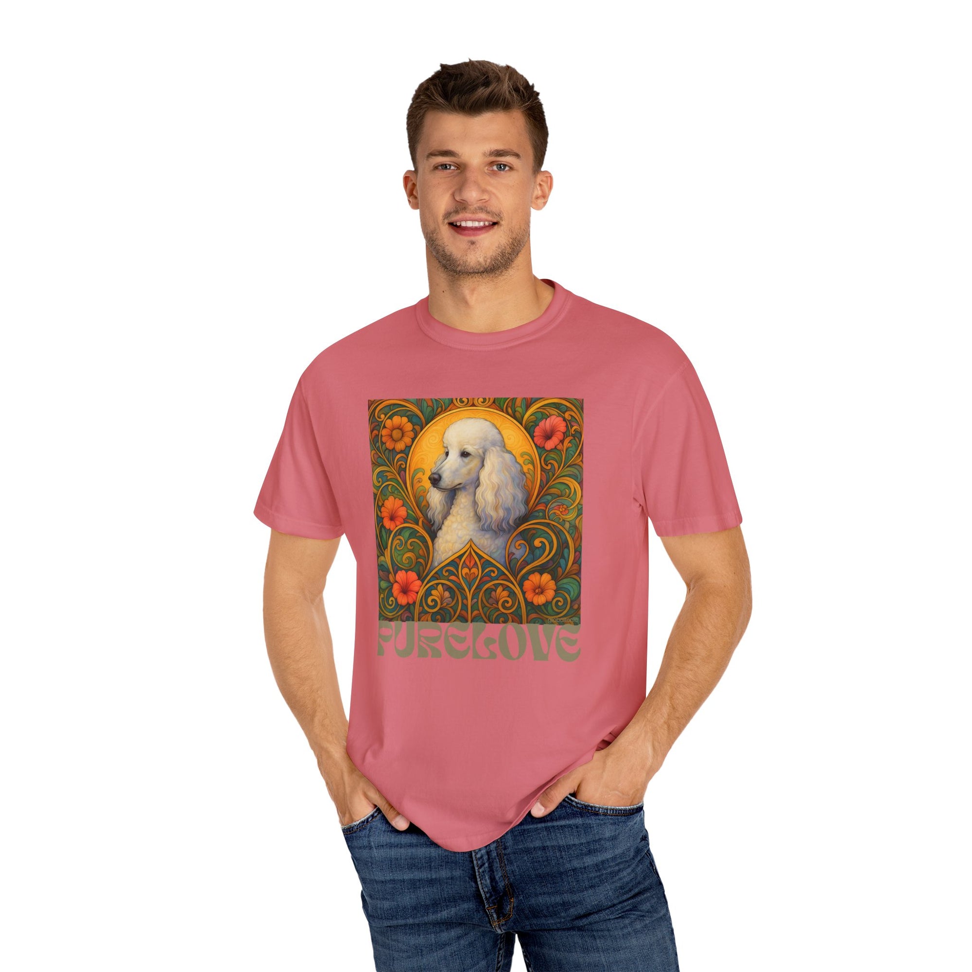White Poodle Vintage Graphic T-Shirt – Unisex Cotton Tee for Dog Lovers